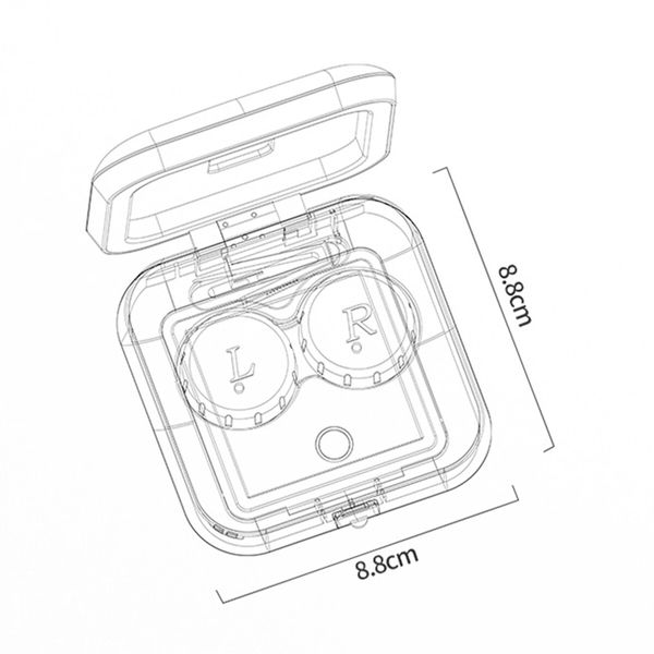 Contact Lens Ultrasonic Cleaning Machine Eye Contact Lens Case USB Rechargeable Small Size Travel with Mirror Cleaner Container