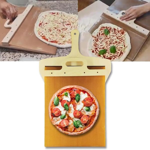 50*30cm Sliding Pizza Peel Transfers Pizza Non-Stick, Pala Pizza Scorrevole, Pizza Paddle with Handle, Pizza Spatula Paddle