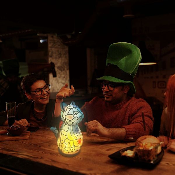Resin Animals Table Lamp Retro LED Ambient Night Light Nightstand Aesthetic Bedside Lamps Night Stand Lamp Lighting Home