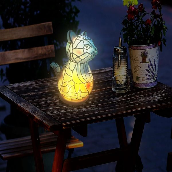 Resin Animals Table Lamp Retro LED Ambient Night Light Nightstand Aesthetic Bedside Lamps Night Stand Lamp Lighting Home