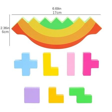 Tetra Tower Balance Game Rainbow Color Design Funny Stacking Toys for Kids Child Age 4+