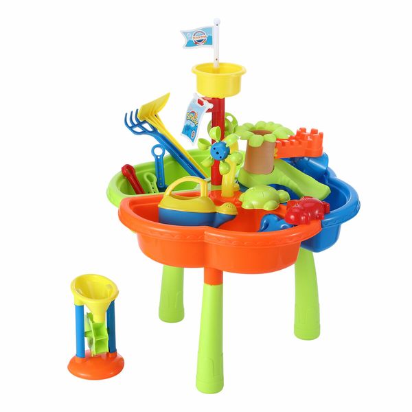 3 In 1 Water Play Table Sandpit Toys Kid Beach Swimming Pool Outdoor Backyard Activity Pretend Set