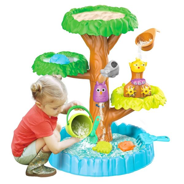 Tree Water Table Sand Play Toy Set Educational Beach Preschool Activity Summer Outdoor Backyard for Kids