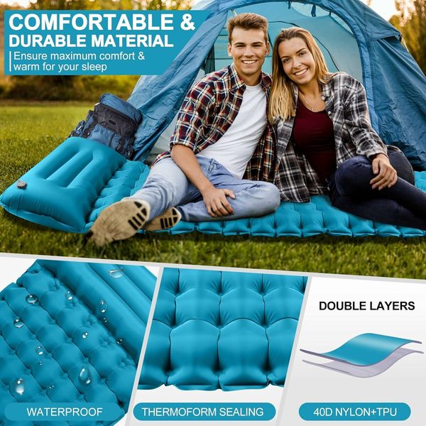 Self Inflating Camping Mat, Inflatable Camping Sleeping Mat Built-in Pump Easy to Inflate for Backpacking Hiking