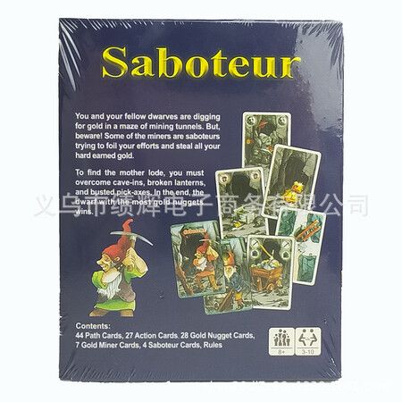 English Saboteur Board Game Cards Table Games Funny Board Card Games for Families Party Dwarf Gold Mine Digging Miner Board Game