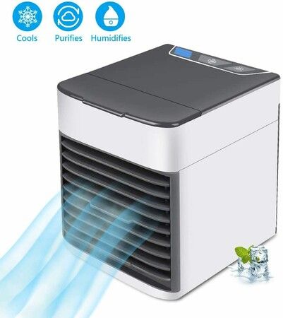 2.0 Air Pure Chill Evaporative Air Cooler-Powerful,Quiet,Lightweight and Portable Space Cooler with Hydro-Chill Technology For Bedroom,Office & More