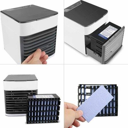 2.0 Air Pure Chill Evaporative Air Cooler-Powerful,Quiet,Lightweight and Portable Space Cooler with Hydro-Chill Technology For Bedroom,Office & More