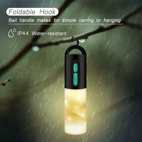 Camping String Lights Camping Lantern with String Light 10 Meters,USB Rechargeable Flashlights for Emergency, Camping, Hiking