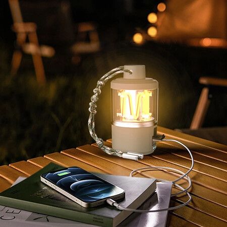 LED Hanging Camping Lights 1800Mah Battery Portable Tent Lights 4 Dimmable Light Modes Type C USB Charging Outdoor Camping Lantern