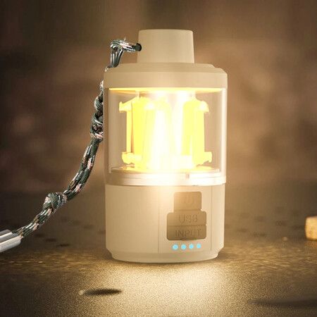 LED Hanging Camping Lights 1800Mah Battery Portable Tent Lights 4 Dimmable Light Modes Type C USB Charging Outdoor Camping Lantern