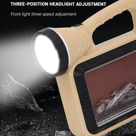 Solar LED Camping  Fireplace Side Light USB Rechargeable Portable Flashlight 4 Modes Fireplace lamp Outdoor Waterproof Camping Searching Lamp