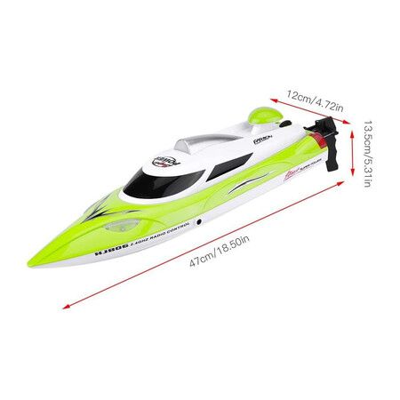 RC Speed,Boat Toy Gift, HJ806 2.4Ghz 200m Long Distance Remote Control Boat for Pool and Lakes, Distance Indicator, Auto Flip Function (Green)