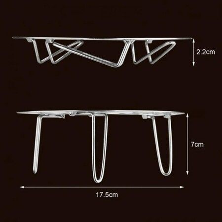 2x 304 Stainless Steel Steamer Fryer Rack