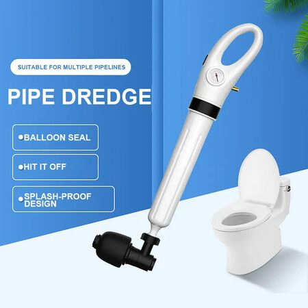 Sewer Dredge Tool for Clogged Toilets High Pressure Air Drain Cleaner with Manual Pneumatic Dredge Function MAX 8 Bar