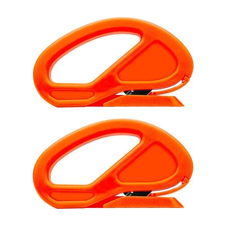 2Pack Safety Wrapping Paper Cutter Vinyl Film Cutter for Window Tint, Car Wrap, Craft Making, Orange