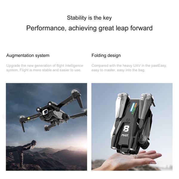 720p Dual cameras Optical Flows Obstacle Avoidance HD Drone-Camera Altitude Hold Quadcopters Camera Gifts for Kids Adults