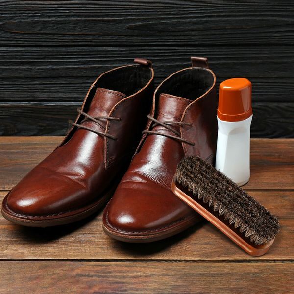 3 Pieces Horsehair Shoes Polish Brushes Kit Leather Shoes Boots Care Clean Polish Daubers Applicators