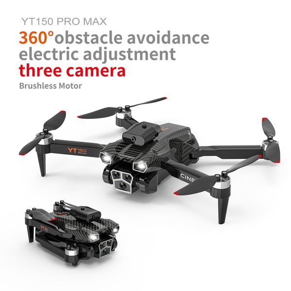 4K HD  Triple Camera Drone Flyer Optical Flow Positioning Obstacle Avoidance Remote Control Aircraft Four Axis Aircraft