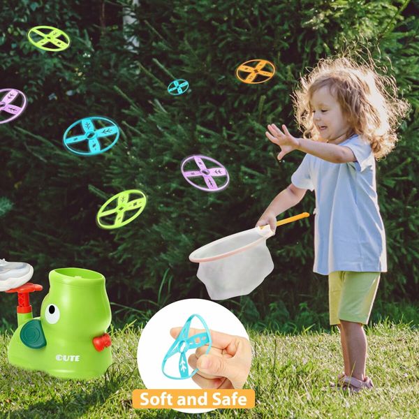 Kids Games Outdoor Toys Elephant Butterfly Catching Game - Stomp Flying Disc Outside Toy Summer Games Backyard Activities Toddler Girl Ages 3+ Birthday Gift (Green)