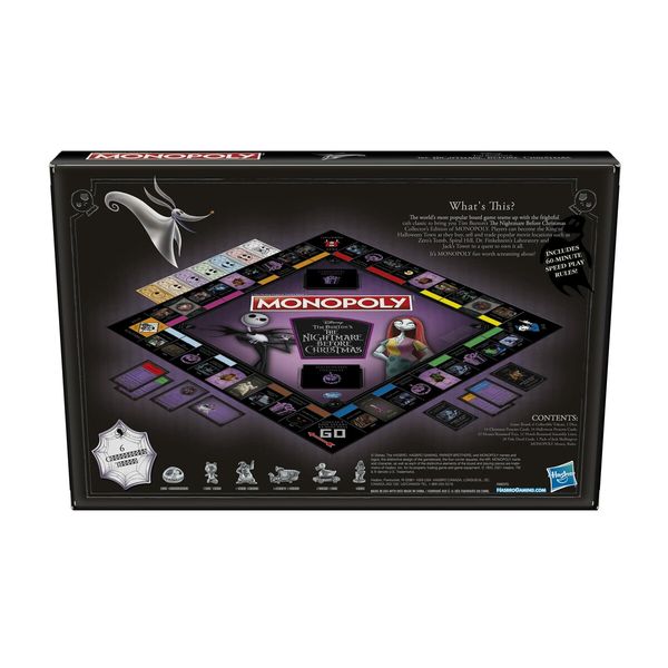 Gaming Monopoly: Disney Tim Burton's The Nightmare Before Christmas Edition Board Game, Fun Family Game for Kids Ages 8 and Up