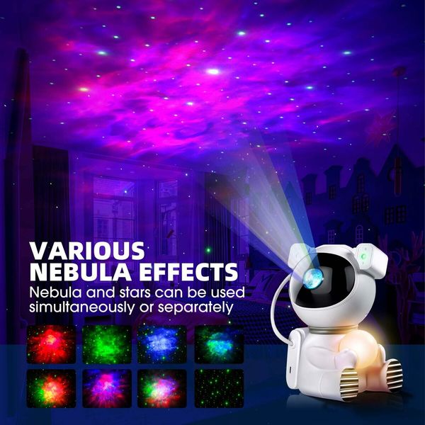 Astronaut Galaxy Projector, Star Nebula Projector Night Light with 8 Modes ,Timer and Remote Control Gift for Kids Adults for Bedroom Party Decoration