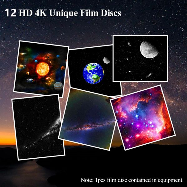 Rocket Astronaut Projector,Planetarium Projector Space & Galaxy Projector with 13 Film Discs Star Projector Night Lightfor Kids Teen Girls