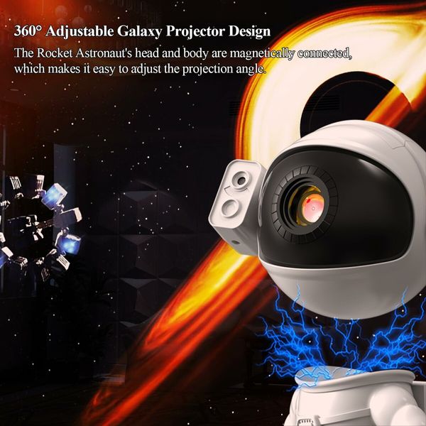 Rocket Astronaut Projector,Planetarium Projector Space & Galaxy Projector with 13 Film Discs Star Projector Night Lightfor Kids Teen Girls