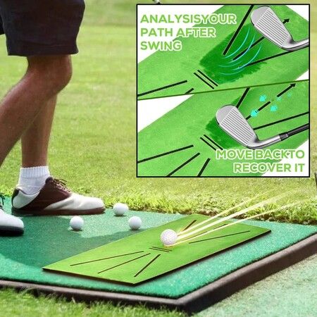 Directional Golf Swing Training Mat, Swing Track Practice Marking Pad, Batting Ball Trace Pad, 30x60cm