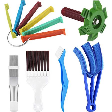 6PCS Air Conditioning Brush Tool, Steel AC Evaporator Comb, Radiator Condenser Fin Comb, FCR6 Fin Comb Tool Durable Easy Install