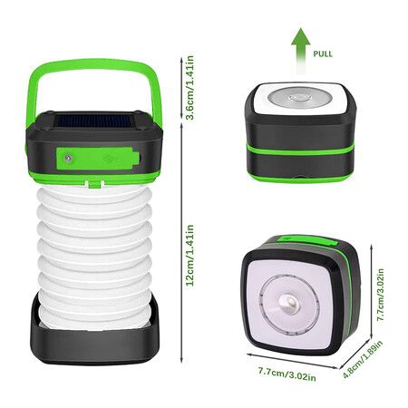 LED Camping Lamp Foldable Solar Camping Lantern Camping Light for Camping, Hiking, Emergency