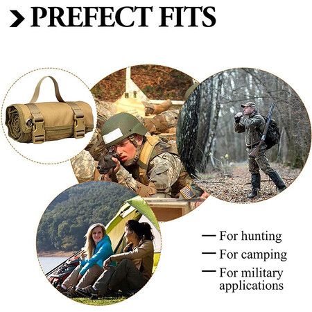 Tactical Shooting Mat Outdoor Shooting Gun Mat Non-Slip and Durable with Shooting Rest Bags for Range Shooting and Hunting