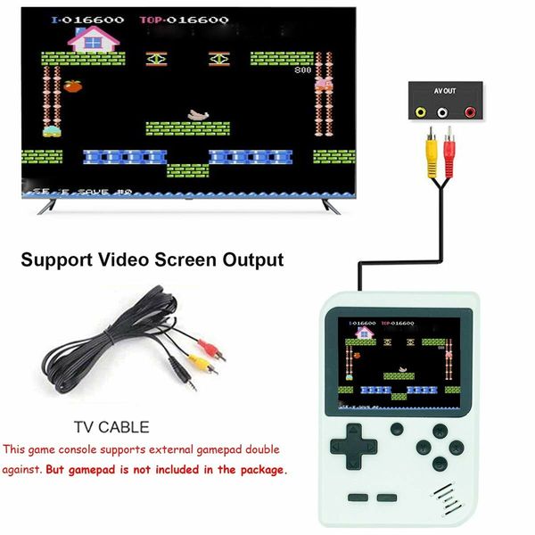 White-Retro Game Machine Handheld Game Console with 400 Classical FC Game Console Support for Connecting TV Gift Birthday for Kids and Adult