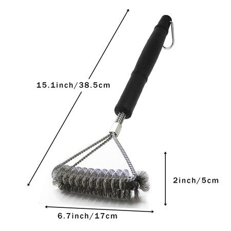 Clean Grill Brush, Bristle Free BBQ Grill Brush, Rust Resistant Stainless Steel Barbecue Cleaner