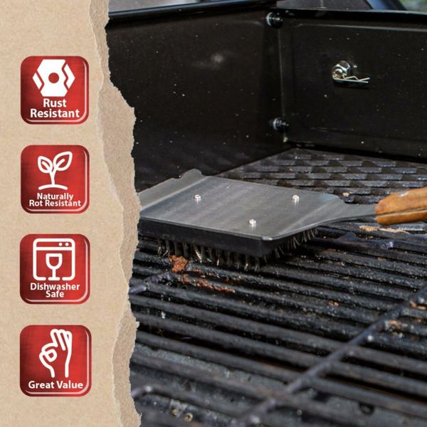 Grill Brush and Scraper for Barbecue, Grill Brush for Outdoor Grill for Any Grill