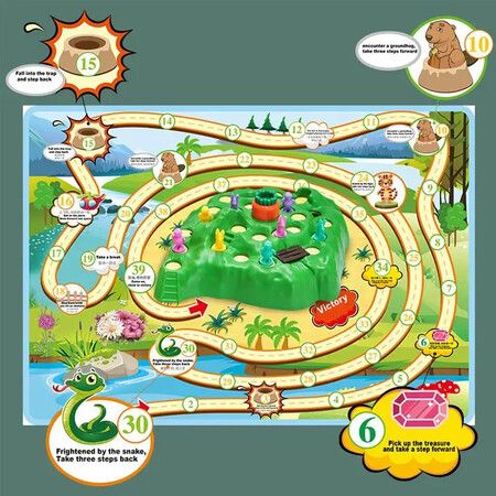 Rabbit Trap Board Game Funny Montessori Interactive Tortoise And Rabbit Race Educational Toy For Children's Birthdays Gifts Upgrade Version