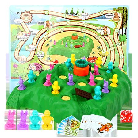 Rabbit Trap Board Game Funny Montessori Interactive Tortoise And Rabbit Race Educational Toy For Children's Birthdays Gifts Upgrade Version