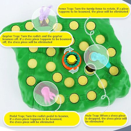 Rabbit Trap Board Game Funny Montessori Interactive Tortoise And Rabbit Race Educational Toy For Children's Birthdays Gifts Upgrade Version