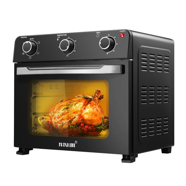 Maxkon Large Air Fryer Oven Big Air Cooker Toaster Electric Oil Free 28L 1600W Dual Cook Function Kitchen Appliance