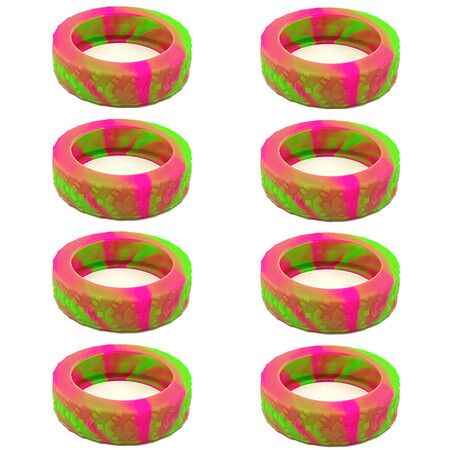 8pcs Luggage Wheels Protector Cover DIY Colorful Silicone Trolley Case Silent Caster Sleeve Reduce Noise Suitcase Wheels Cover Color Green And Red