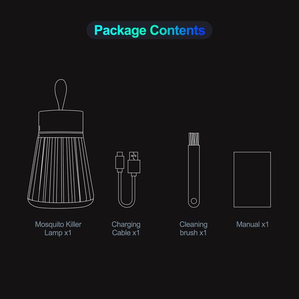 Mosquito Killer Lamp Fly Zapper Bug Mozzie Insect Deterrent Repellent Catcher Trap LED Light Rechargeable Battery Electric Portable USB Green