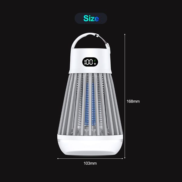 Mosquito Killer Lamp Bug Fly Zapper Repellent Insect Mozzie Deterrent Catcher Trap LED Light Rechargeable Battery Electric Portable Waterproof USB