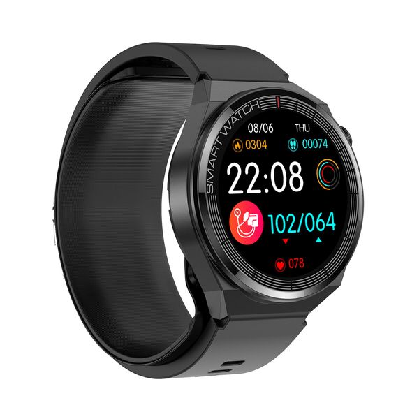 Newest Smart Watch Heart Rate Blood Sugar Blood Pressure Uric Acid Blood Lipid Body Temperature Monitoring Remote Care Sports Watch  Color Black