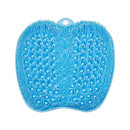 Shower Foot Scrubber Mat with Non Slip Suction Cups, Cleans, Smooths, XL Larger Size