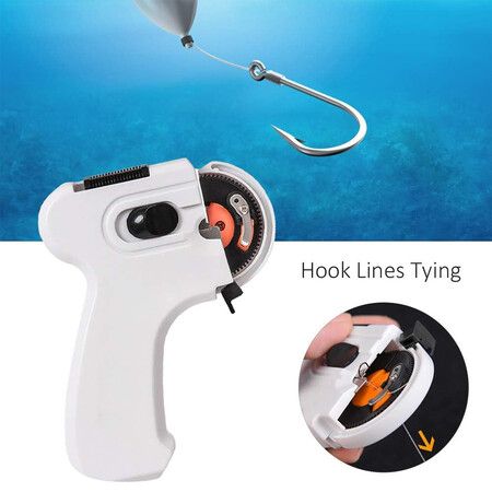 Fishing Knot Tying Tool, Automatic Fishing Hook Tier Machine Electric Fast Hook Lines Tying Devices Fishing Accessory