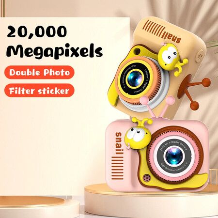 Kids Camera HD 1080P Children Sports Camera 2.0 Inch IPS Screen Dual Camera Mini Camera Christmas Birthday Gifts For 3-12 Boys Girls Color Grey