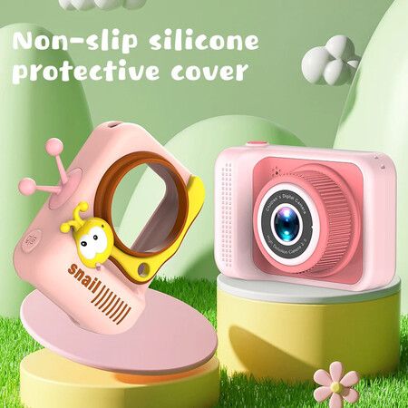 Kids Camera HD 1080P Children Sports Camera 2.0 Inch IPS Screen Dual Camera Mini Camera Christmas Birthday Gifts For 3-12 Boys Girls Color Grey