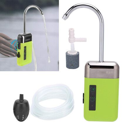 Rechargeable Fish Aerator Pump, Sensing Water Pumping for Outdoor Fishing Hands Washing