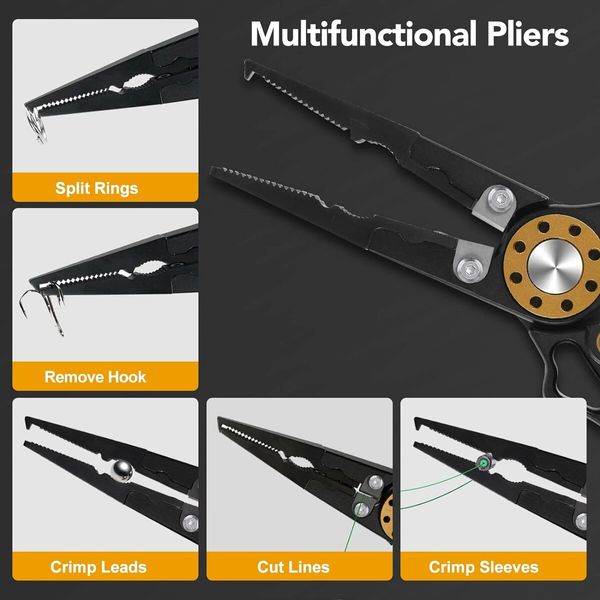 Fishing Pliers, Fishing Gear, Fish Control, Multi-purpose Fishing Pliers, Firm Lip Grabber,  Fishing Gifts for Men