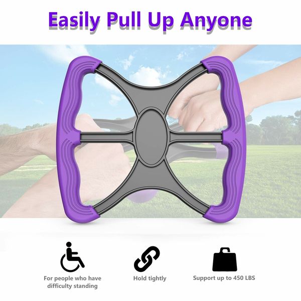 Purple - Lift Assists Standing Aid-Handicap Bar with No-Slip Grip Handles, Portable Lift Aid to Transfer Elderly, Senior, Patient or Disabled Assists