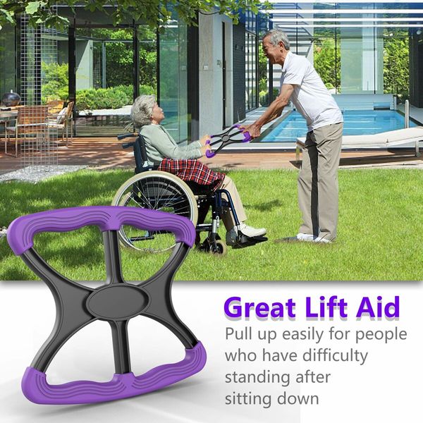 Purple - Lift Assists Standing Aid-Handicap Bar with No-Slip Grip Handles, Portable Lift Aid to Transfer Elderly, Senior, Patient or Disabled Assists